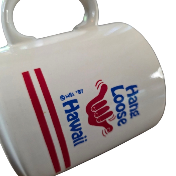 RARE Vintage 1987 HSI “Hang Loose Hawaii” Ceramic Mug – Retro Surf Style - Picture 3 of 5